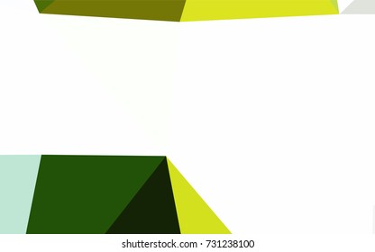 Dark Green, Yellow vector abstract colorful background, which consist of triangles. Pattern with colored triangles on white background.
