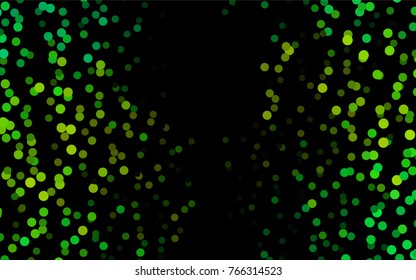 Dark Green, Yellow vector abstract pattern with circles. Geometry template for your business design. Background with colored spheres.