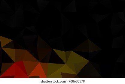 Dark Green, Yellow vector abstract polygonal background. Geometric illustration in Origami style with gradient.  The completely new template can be used for your brand book.