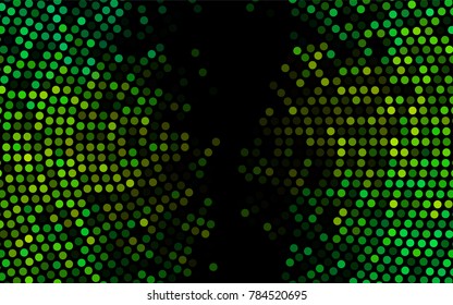 Dark Green, Yellow vector abstract pattern with circles. Geometry template for your business design. Background with colored spheres.