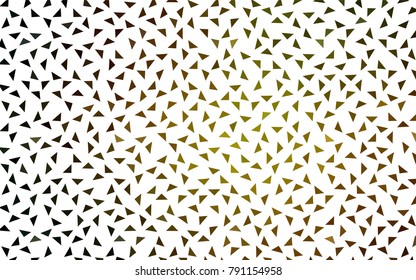 Dark Green, Yellow vector abstract colorful background, which consist of triangles. Pattern with colored triangles on white background.