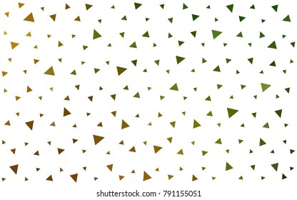 Dark Green, Yellow vector abstract colorful background, which consist of triangles. Pattern with colored triangles on white background.