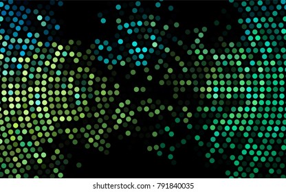 Dark Green, Yellow vector abstract pattern with circles. Geometry template for your business design. Background with colored spheres.