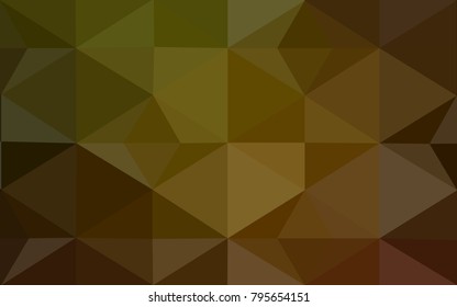 Dark Green, Yellow vector abstract textured polygonal background. Blurry triangle design. Pattern can be used for background.