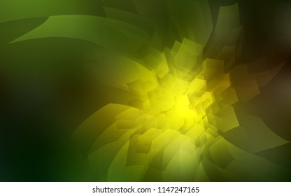 Dark Green, Yellow vector backdrop with hexagons. White background with colorful hexagons. Pattern for texture of wallpapers.