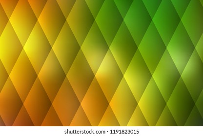 Dark Green, Yellow vector backdrop with rectangles, squares. Rectangles on abstract background with colorful gradient. The template can be used as a background.