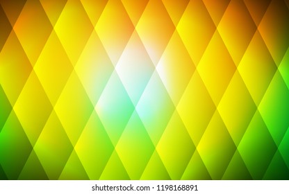 Dark Green, Yellow vector backdrop with rectangles, squares. Abstract gradient illustration with rectangles. The template can be used as a background.