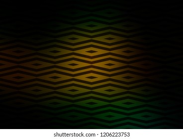 Dark Green, Yellow vector backdrop with lines, triangles. Modern abstract illustration with colorful triangles. Smart design for your business advert.