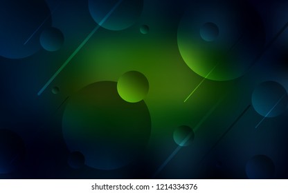 Dark Green, Yellow vector backdrop with dots. Beautiful colored illustration with blurred circles in nature style. Beautiful design for your business advert.