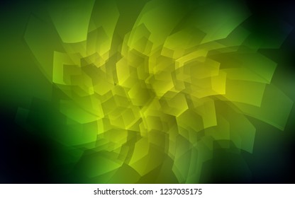 Dark Green, Yellow vector backdrop with hexagons. White background with colorful hexagons. Beautiful design for your business advert.