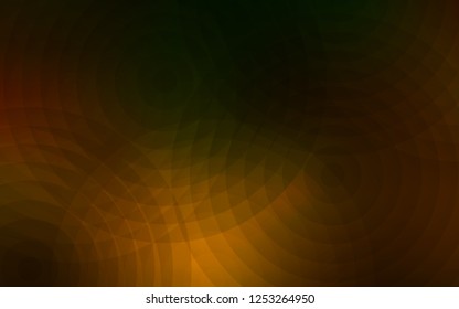 Dark Green, Yellow vector backdrop with dots. Beautiful colored illustration with blurred circles in nature style. New design for ad, poster, banner of your website.