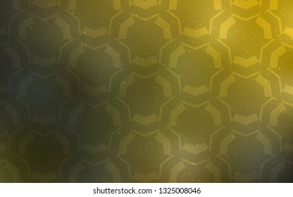 Dark Green, Yellow vector backdrop with curved lines. An elegant bright illustration with gradient. A completely new template for your design.
