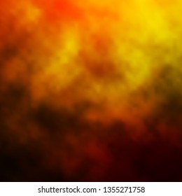 Dark Green, Yellow vector backdrop with cumulus. Colorful illustration with abstract gradient clouds. Colorful pattern for appdesign.
