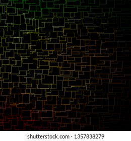Dark Green, Yellow vector backdrop with rectangles. Rectangles with colorful gradient on abstract background. Pattern for websites, landing pages.