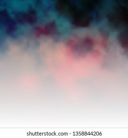 Dark Green, Yellow vector backdrop with cumulus. Illustration in abstract style with gradient clouds. Colorful pattern for appdesign.