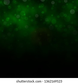 Dark Green, Yellow vector backdrop with circles. Modern abstract illustration with colorful circle shapes. Design for posters, banners.
