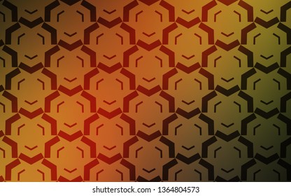 Dark Green, Yellow vector backdrop with bent lines. Geometric illustration in abstract style with gradient.  A new texture for your  ad, booklets, leaflets.