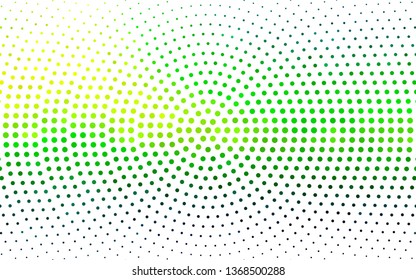 Dark Green, Yellow vector  backdrop with dots. Illustration with set of shining colorful abstract circles. Design for poster, banner of websites.