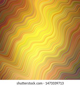 Dark Green, Yellow vector backdrop with wry lines. Colorful abstract illustration with gradient lines. The best colorful design for your business.