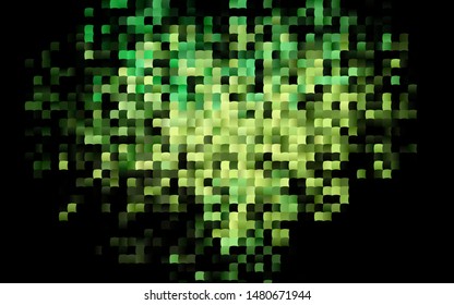 Dark Green, Yellow vector backdrop with rectangles, squares. Beautiful illustration with rectangles and squares. The template can be used as a background.