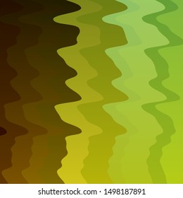 Dark Green, Yellow vector backdrop with bent lines. Colorful illustration in abstract style with bent lines. Pattern for commercials, ads.