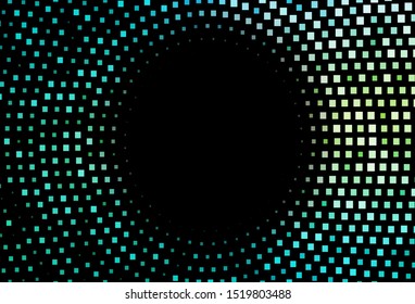 Dark Green, Yellow vector backdrop with rectangles, squares. Abstract gradient illustration with rectangles. Best design for your ad, poster, banner.