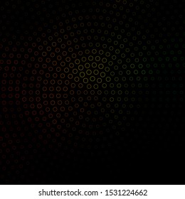 Dark Green, Yellow vector backdrop with dots. Abstract colorful disks on simple gradient background. Pattern for websites.