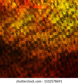 Dark Green, Yellow vector backdrop with lines, triangles. Modern gradient illustration with colorful triangles. Pattern for booklets, leaflets