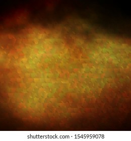 Dark Green, Yellow vector backdrop with lines, triangles. Beautiful illustration with triangles in nature style. Pattern for websites.