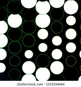 Dark Green, Yellow vector backdrop with dots. Abstract illustration with colorful spots in nature style. Design for your commercials.