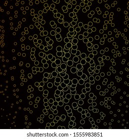 Dark Green, Yellow vector backdrop with dots. Glitter abstract illustration with colorful drops. Pattern for booklets, leaflets.