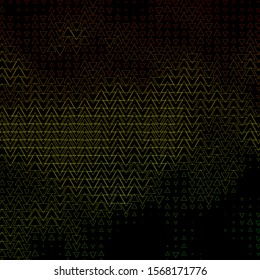 Dark Green, Yellow vector backdrop with lines, triangles. Abstract gradient illustration with triangles. Best design for posters, banners.