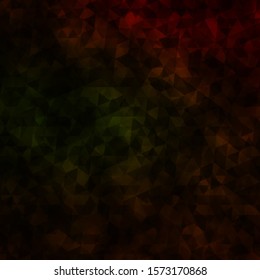 Dark Green, Yellow vector backdrop with lines, triangles. Beautiful illustration with triangles in nature style. Template for landing pages.