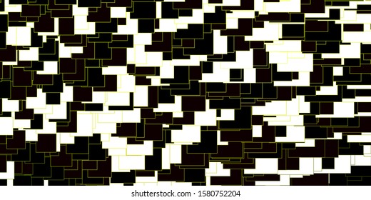 Dark Green, Yellow vector backdrop with rectangles. Abstract gradient illustration with rectangles. Pattern for commercials, ads.