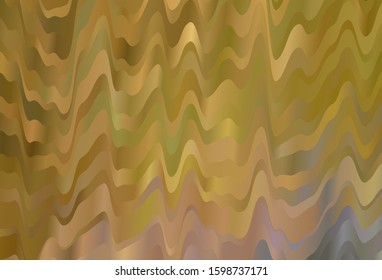 Dark Green, Yellow vector backdrop with wry lines. Creative illustration in halftone style with gradient. A completely new template for your design.