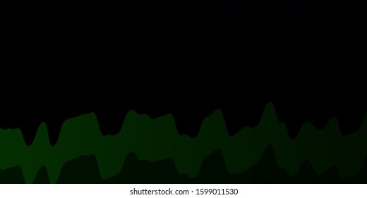 Dark Green, Yellow vector backdrop with curves. Colorful abstract illustration with gradient curves. Design for your business promotion.