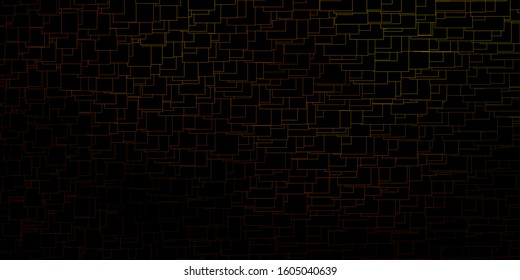 Dark Green, Yellow vector backdrop with rectangles. Abstract gradient illustration with rectangles. Pattern for websites, landing pages.