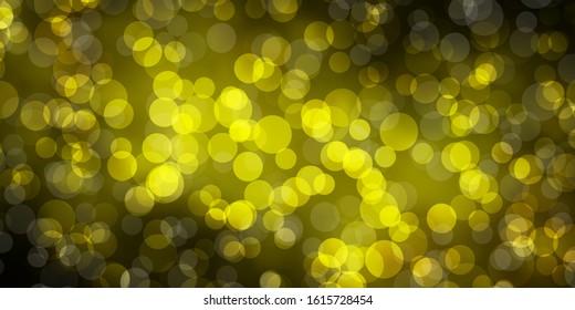 Dark Green, Yellow vector backdrop with dots. Colorful illustration with gradient dots in nature style. Design for posters, banners.