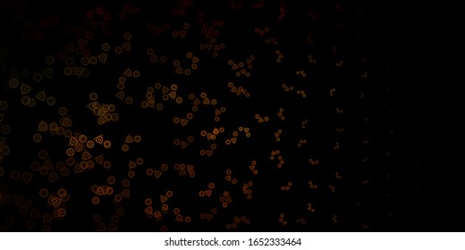 Dark Green, Yellow vector backdrop with mystery symbols. Colorful mystic symbols with a gradient in ancient style. Design for magic, spiritual events.