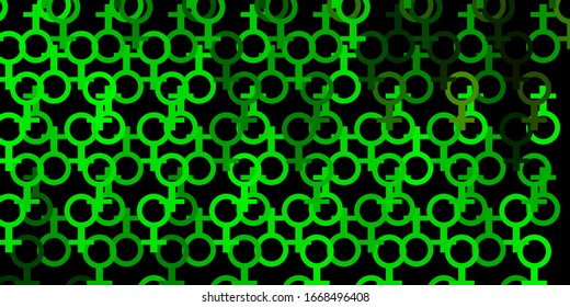 Dark Green, Yellow vector backdrop with mystery symbols. Retro design in abstract style with witchcraft forms. Best design halloween events.