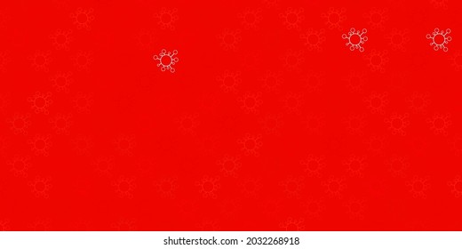 Dark green, yellow vector backdrop with virus symbols. Colorful abstract illustration with gradient medical shapes. Simple design against epidemic information.