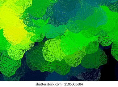 Dark Green, Yellow vector backdrop with memphis shapes. Colorful chaotic forms with gradient in modern style. Simple design for your web site.