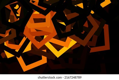 Verde oscuro, fondo vector amarillo con hexágonos. Ilustración de hexágonos coloreados en la superficie borrosa. Nueva plantilla para tu libro de marcas.