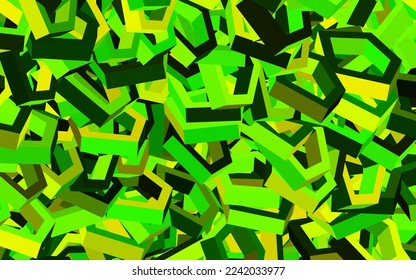 Dark Green, Yellow vector backdrop with hexagons. Illustration with set of colorful hexagons. Pattern for ads, leaflets.