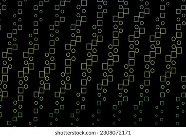 Dark Green, Yellow vector backdrop with lines, rectangles. Abstract gradient illustration with rectangles. Background for cell phones.