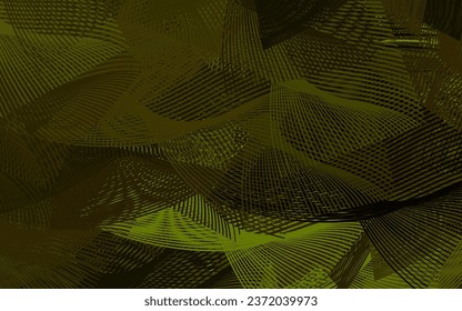 Verde oscuro, fondo vectorial amarillo con formas memphis.