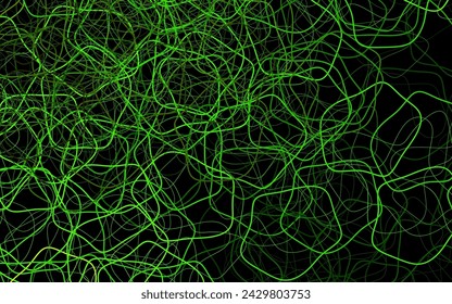 Dark Green, Yellow vector backdrop with memphis shapes. Colorful chaotic forms with gradient in modern style. Simple design for your web site.
