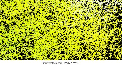 Dark green, yellow vector backdrop with chaotic shapes. Modern abstract illustration with gradient random forms. Smart design for your business.