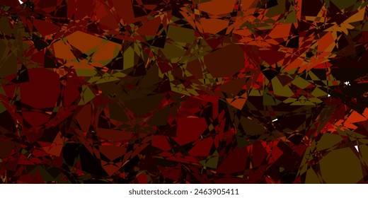 Dark Green, Yellow vector backdrop with triangles, lines. Illustration with abstract colorful triangle shapes. An easy addition to your commertials.