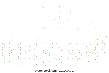 Dark Green, Yellow vector background with signs of numerals. Blurred design in simple style with collection of numerals. Best design for your ad, poster, banner of math college.